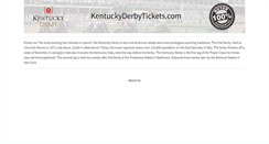 Desktop Screenshot of kentuckyderbytickets.com